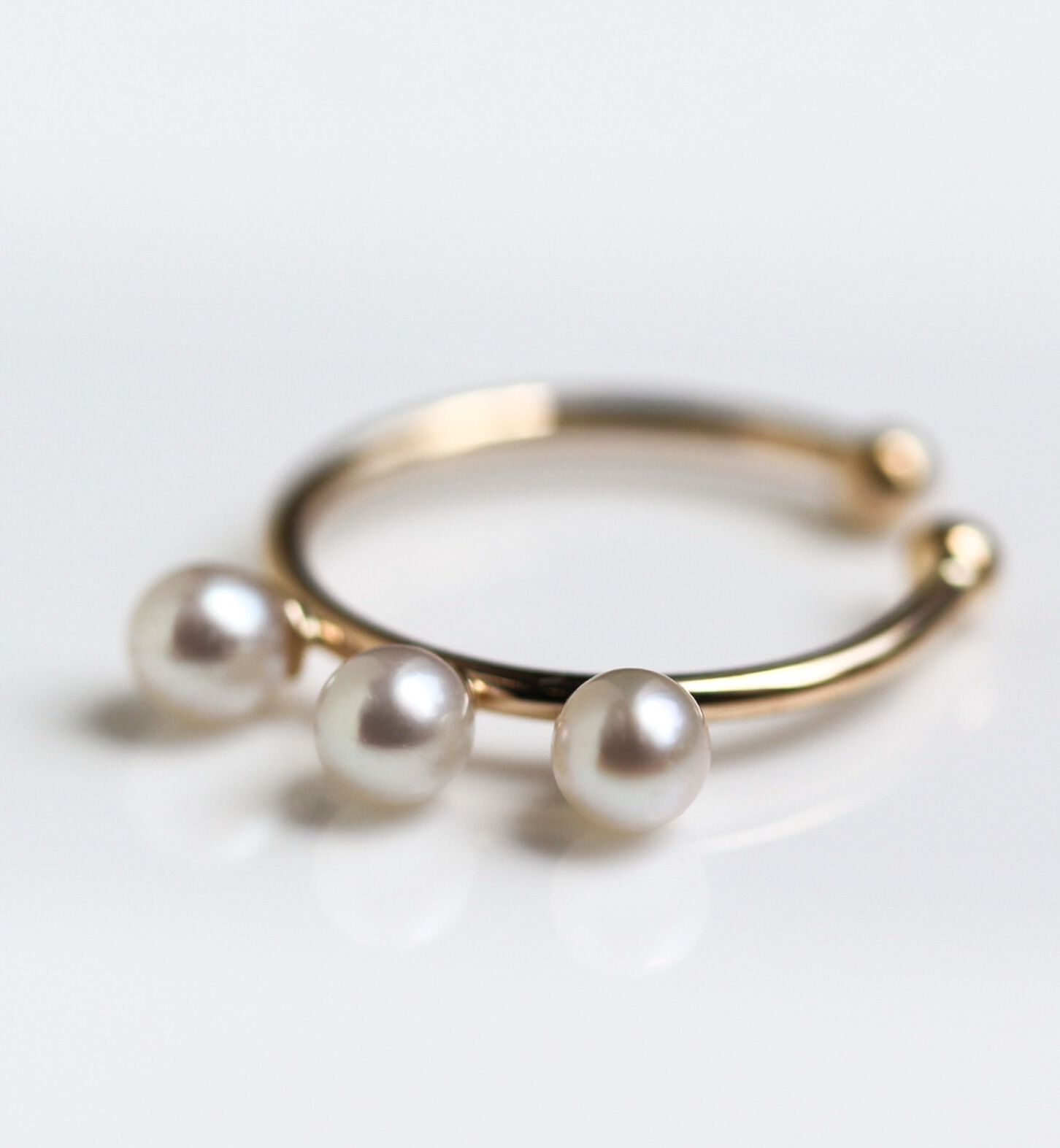  「パール イヤーカフ | K10YG 【片耳用】」|ピアス|