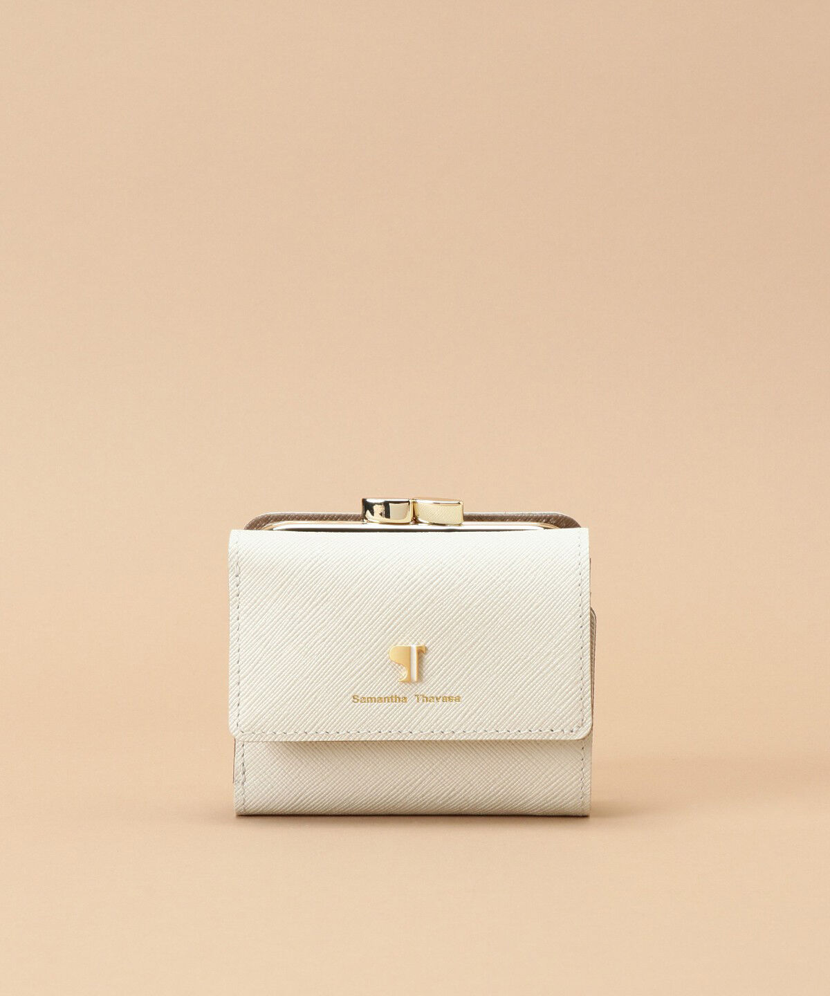 Samantha Thavasa「Pomme d'espoir ポムディスポワール バイカラー三つ折り口金財布」|財布|オフホワイト