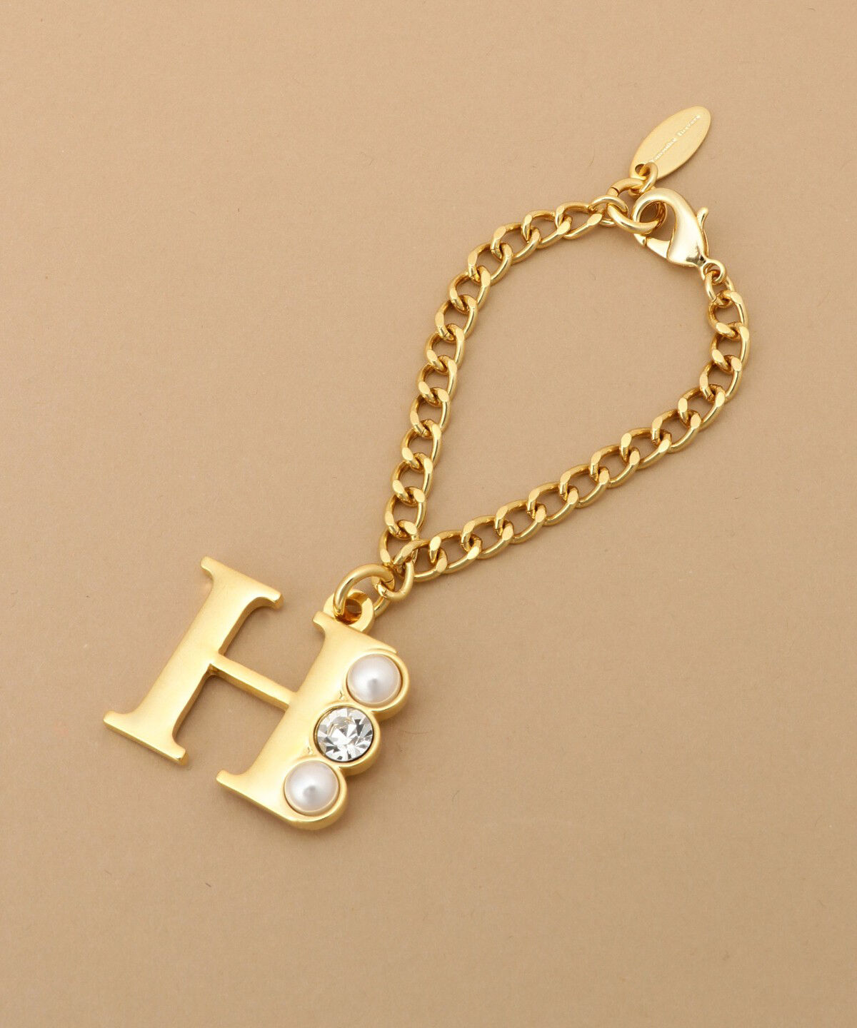 Samantha Thavasa「ビジューイニシャル バッグチャーム H」|チャーム・キーホルダー|ゴールド