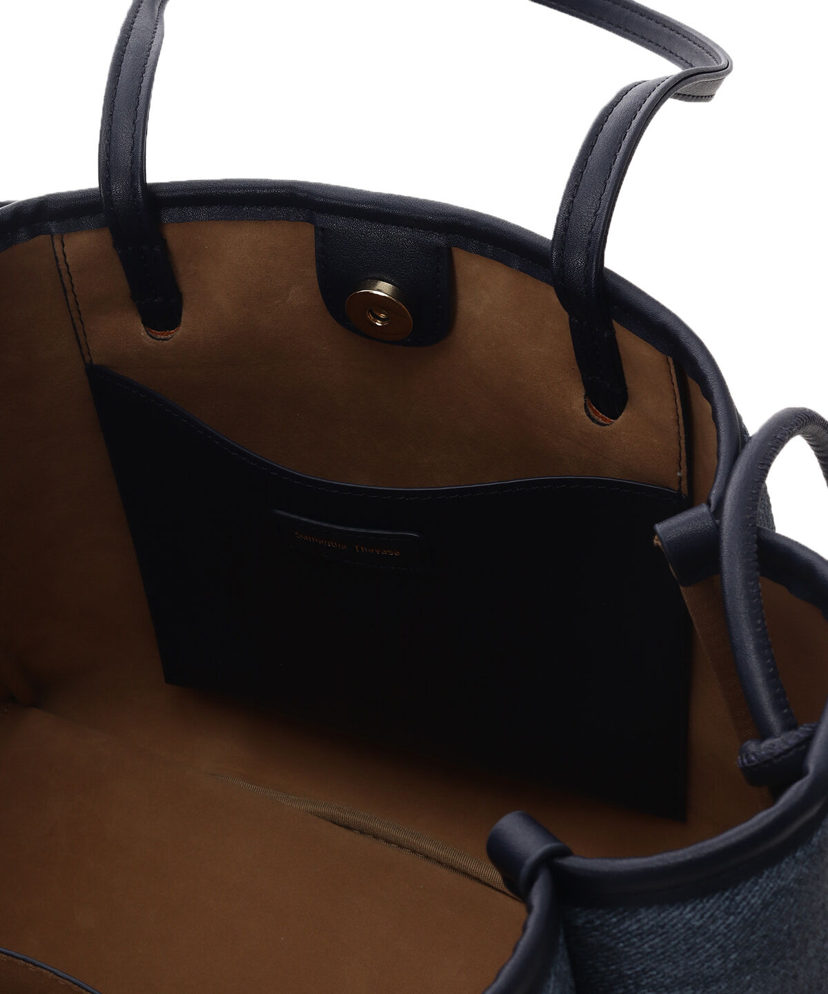 Samantha Thavasa「デニム調キャンバスデザイン 合皮トートバッグ 大サイズ」|トートバッグ|