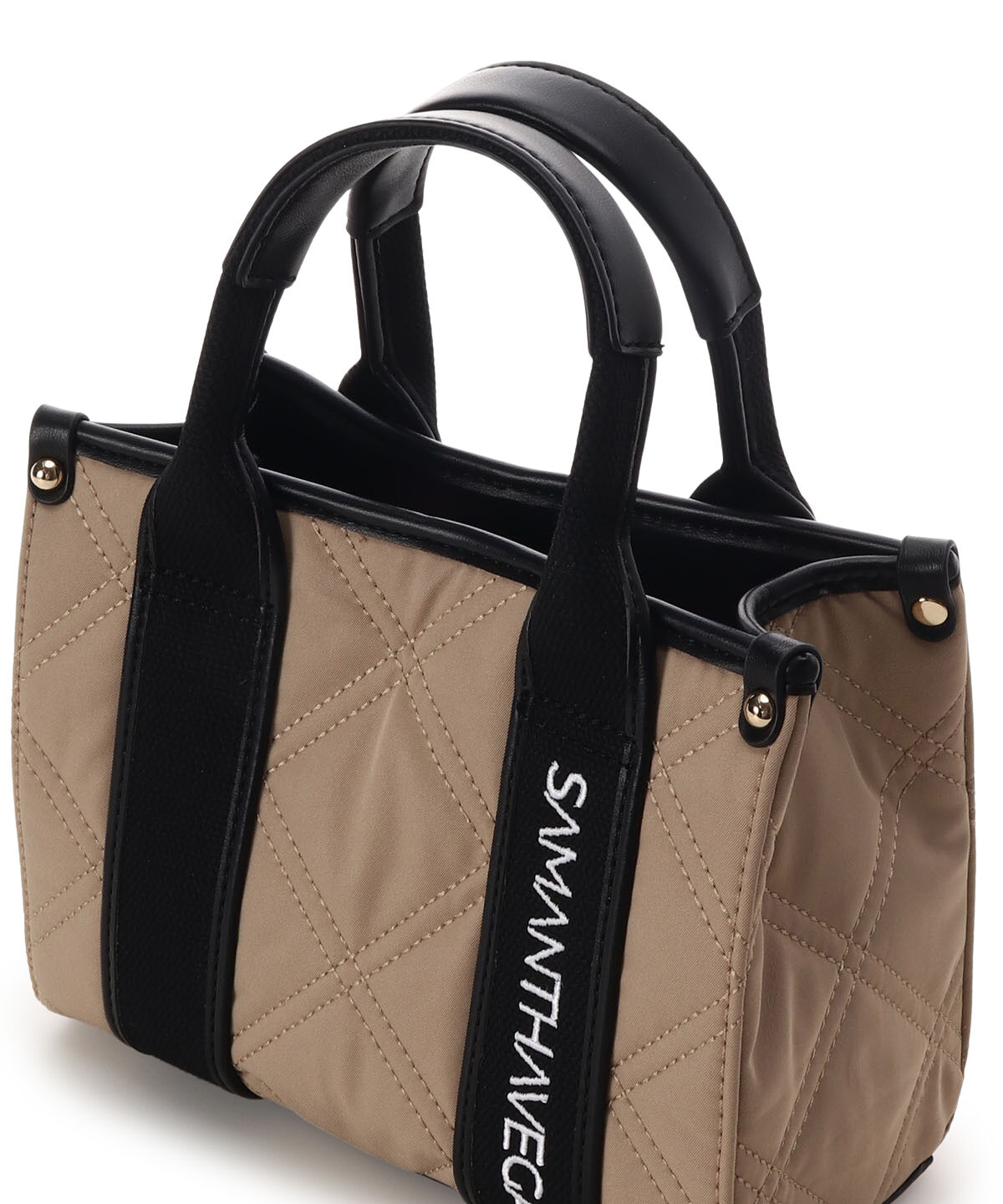 Samantha Vega「ロゴテープキルティングハンドバッグ（ミニ）」|ショルダー・メッセンジャー|