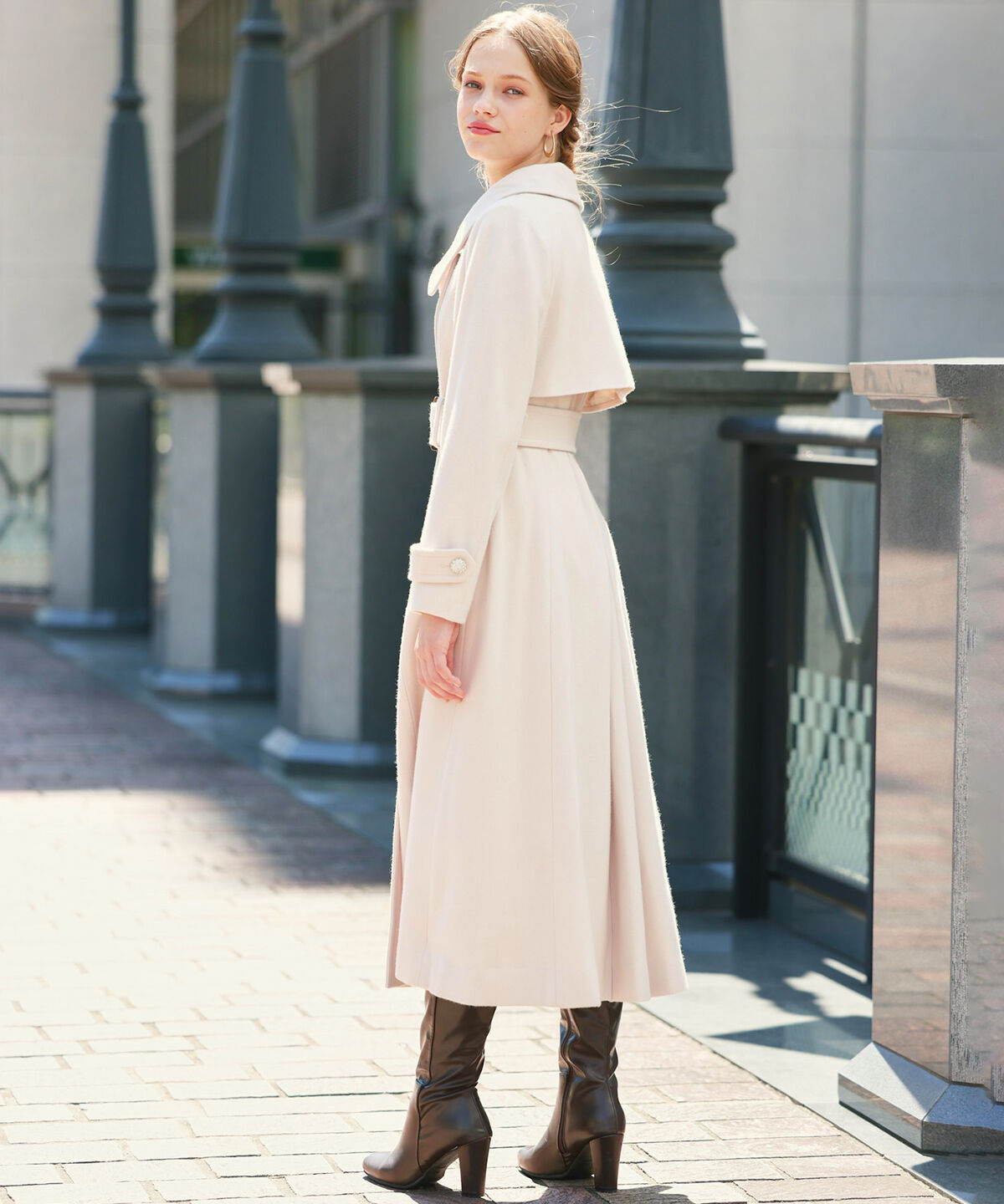 アンドクチュール「ウールビーバースタンドカラーコート」|ステンカラーコート|