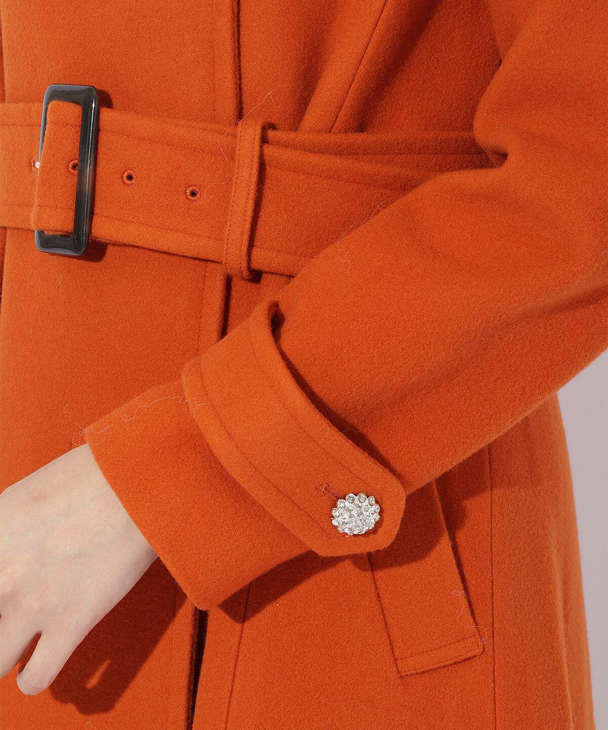 アンドクチュール「ウールビーバースタンドカラーコート」|ステンカラーコート|