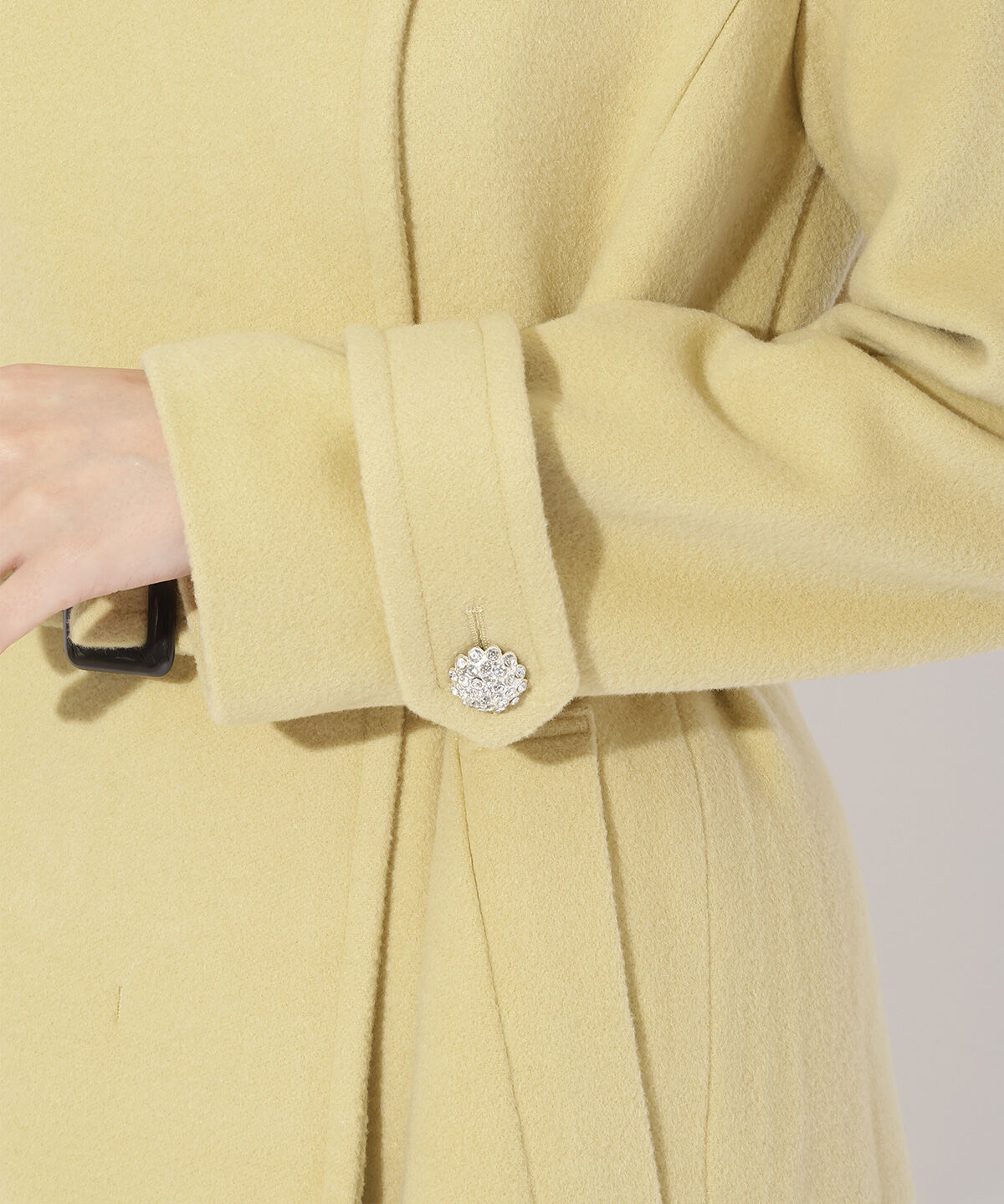 アンドクチュール「ウールビーバースタンドカラーコート」|ステンカラーコート|