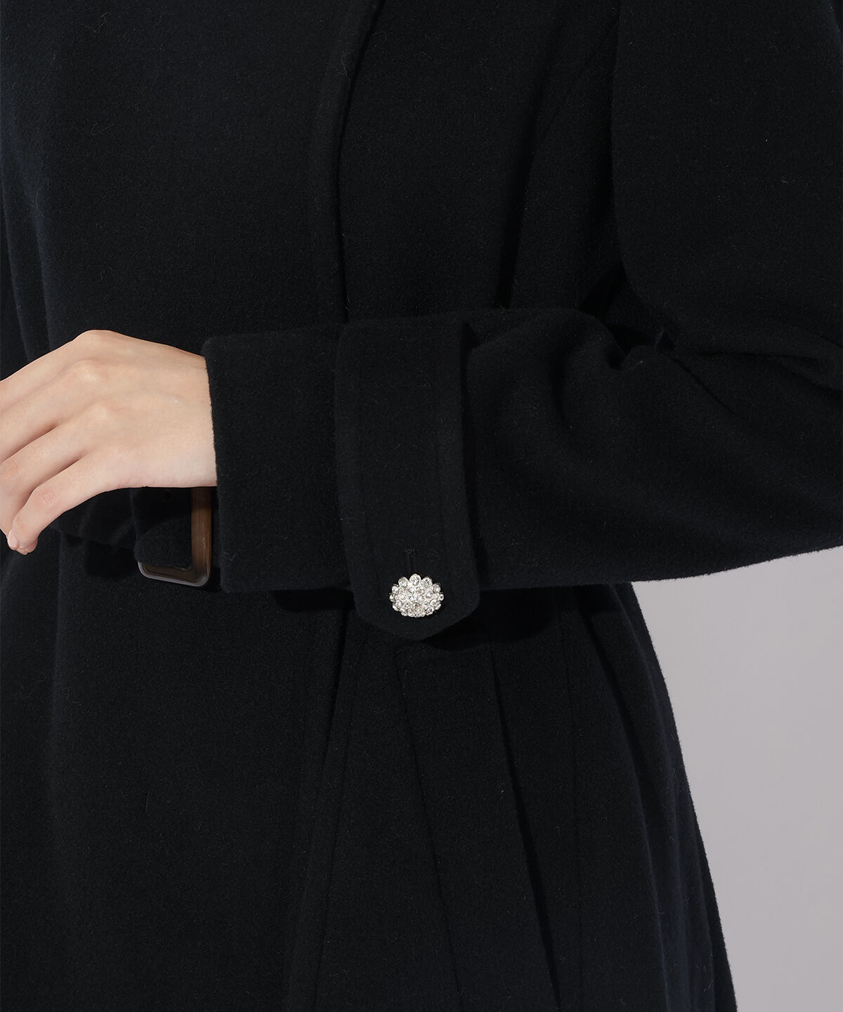 アンドクチュール「ウールビーバースタンドカラーコート」|ステンカラーコート|