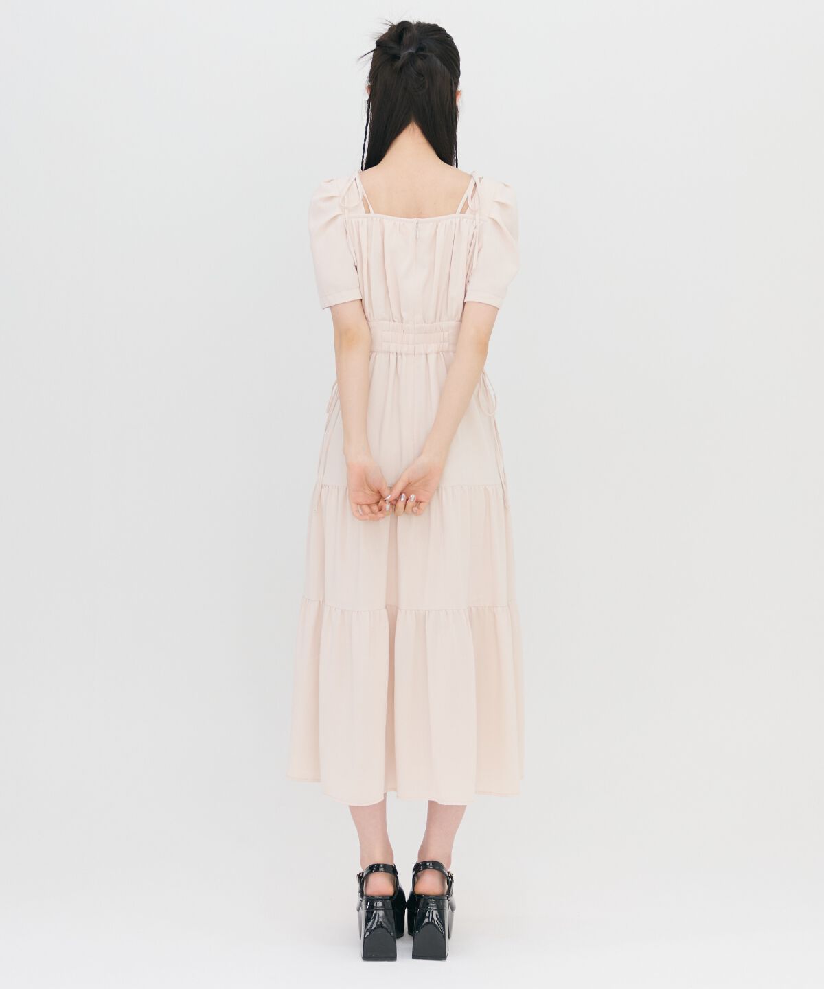 REDYAZEL「サイドリボンカットティアードワンピース」|ワンピース|