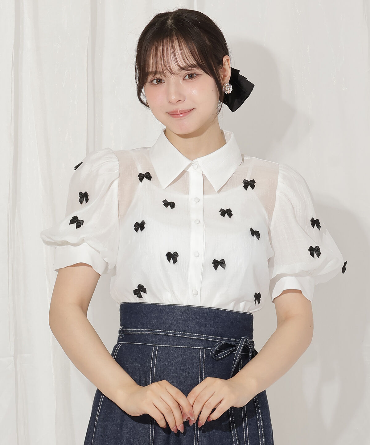 WILLSELECTION「リボンシアーブラウス」|シャツ・ブラウス|オフ