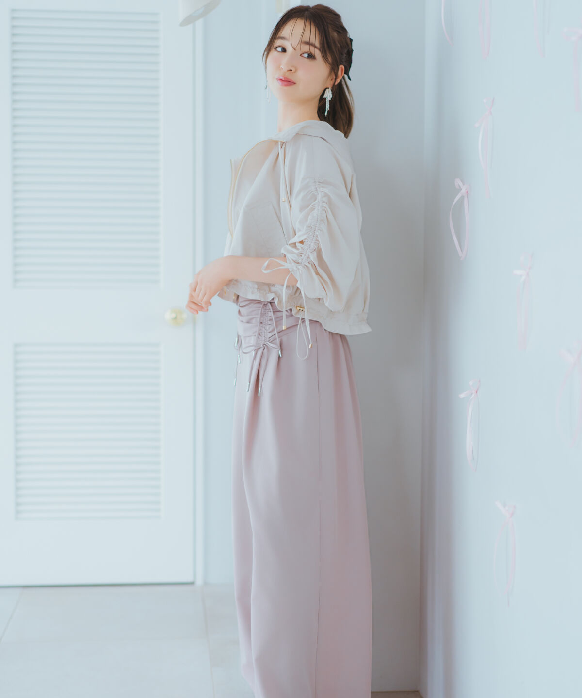 WILLSELECTION「ボリュームスリーブショートブルゾン」|ブルゾン・スタジャン|