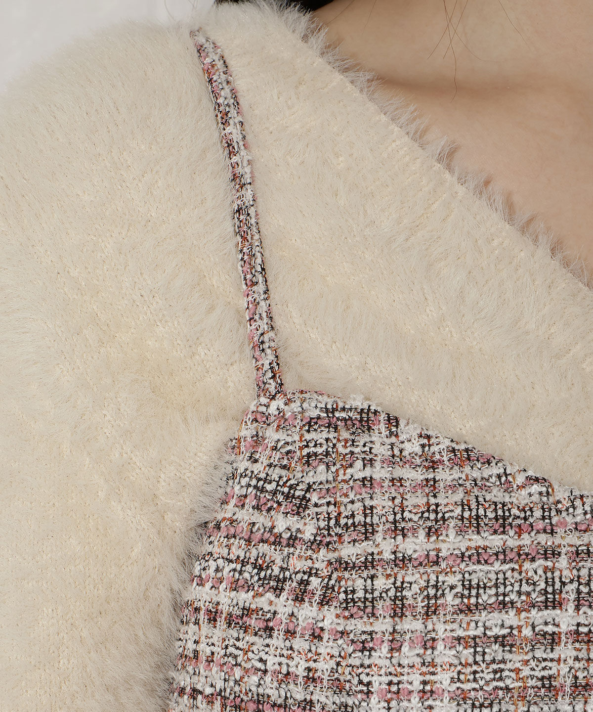 WILLSELECTION「シャギーニット&times;フレアワンピース」|ワンピース|