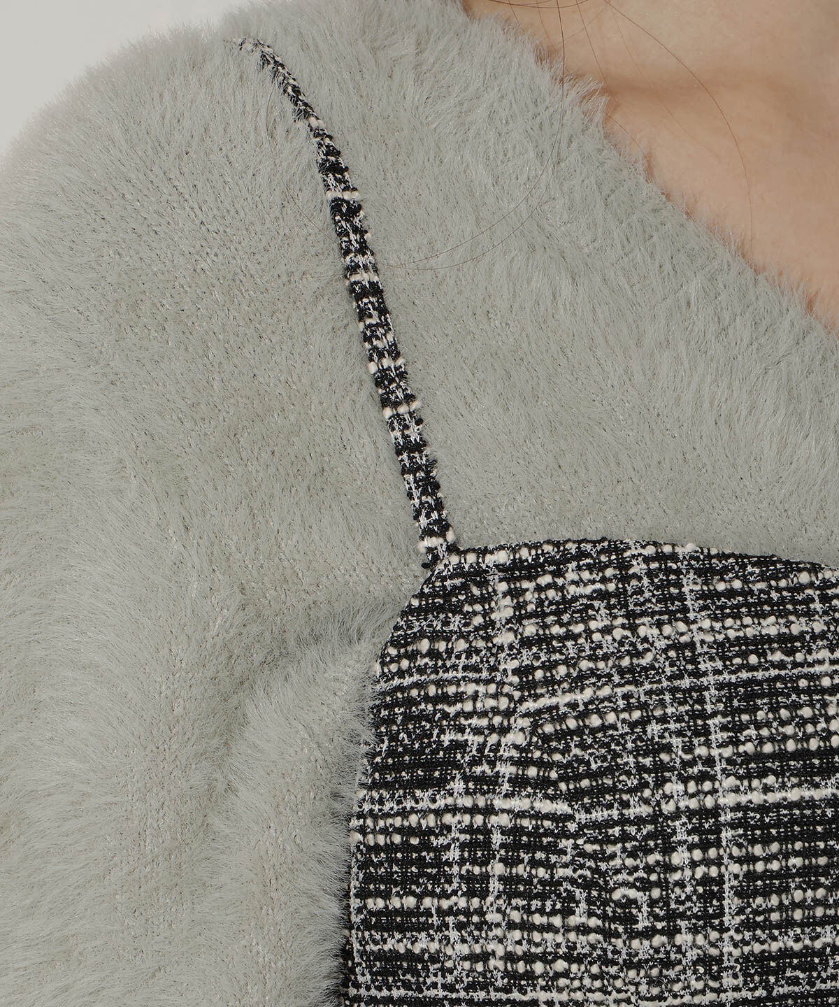 WILLSELECTION「シャギーニット&times;フレアワンピース」|ワンピース|