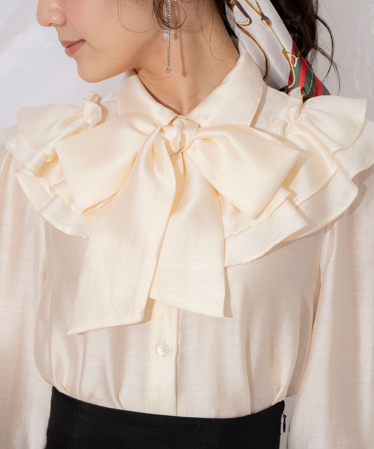 WILLSELECTION「ギャザーフリルボウタイブラウス」|シャツ・ブラウス|