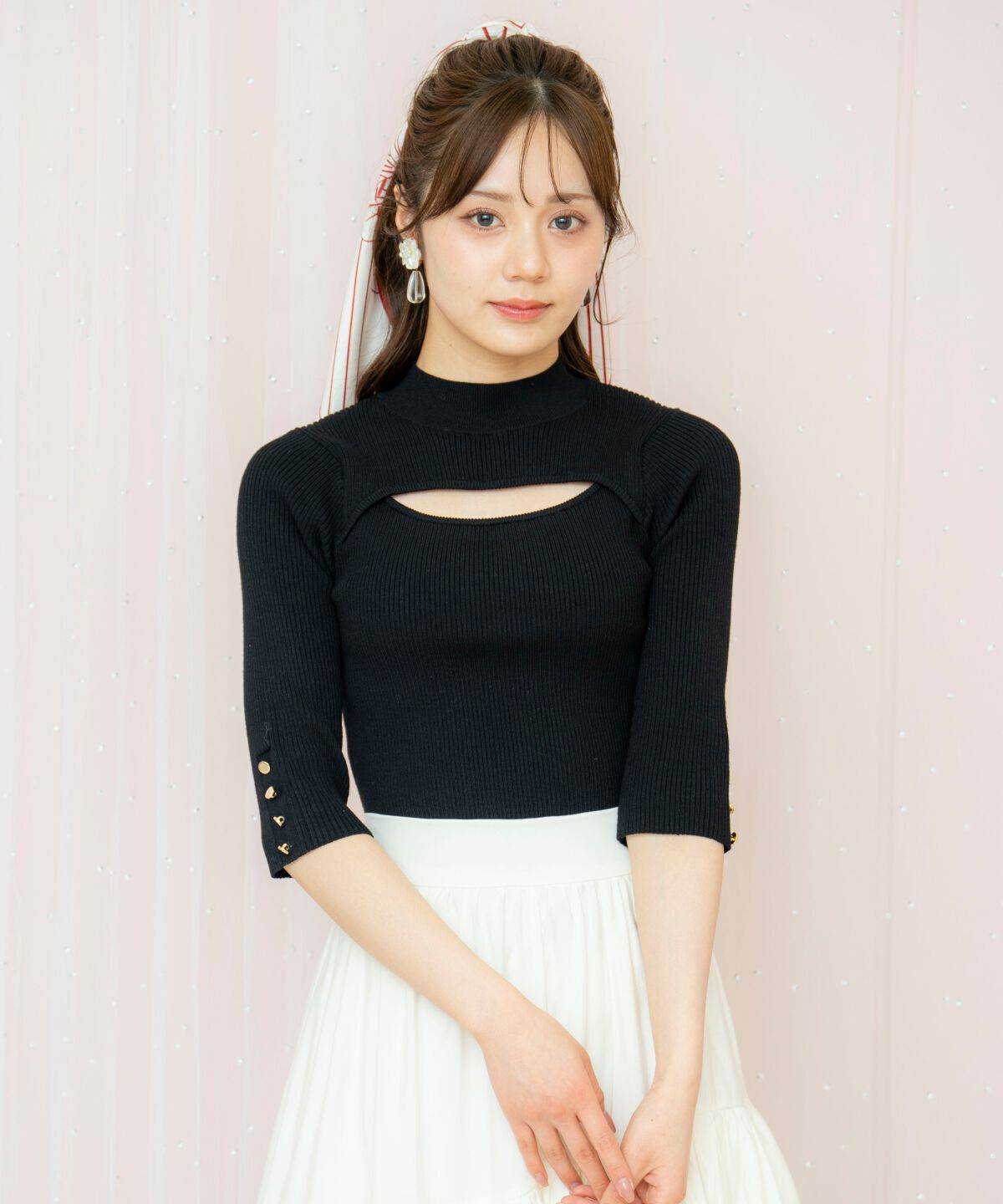 WILLSELECTION「デコルテオープンハイネックプルオーバー」|ニット・セーター|