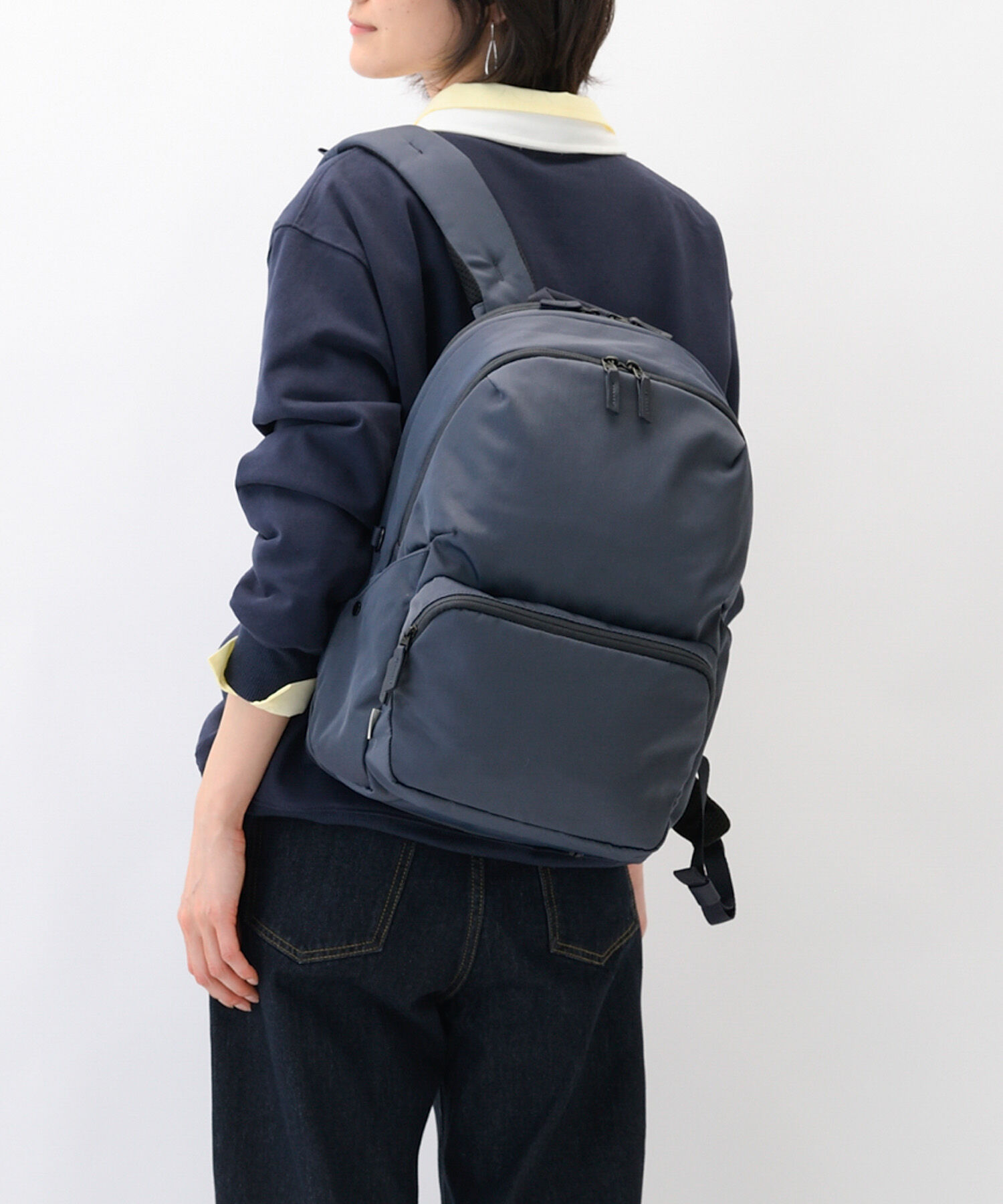  「W&.Day/Night ポッケスアプト ラウンドリュック A4サイズ 14.0インチPC収納 20221」|リュック|ブルーグレー