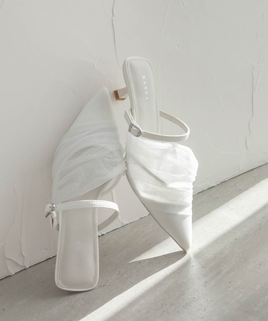  「シアーギャザーミュールパンプス」|パンプス|