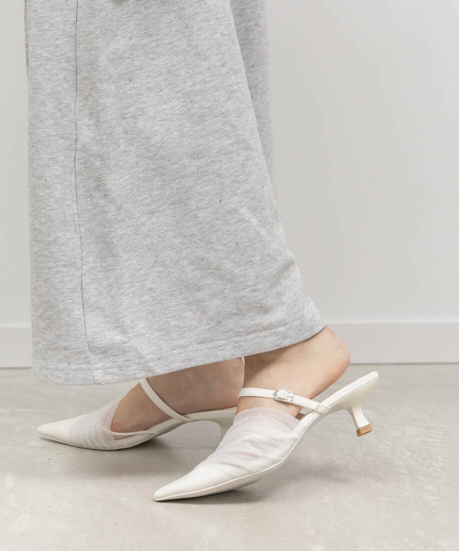  「シアーギャザーミュールパンプス」|パンプス|