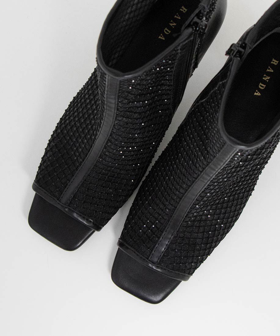  「シアーオープントゥブーツ」|ショートブーツ|