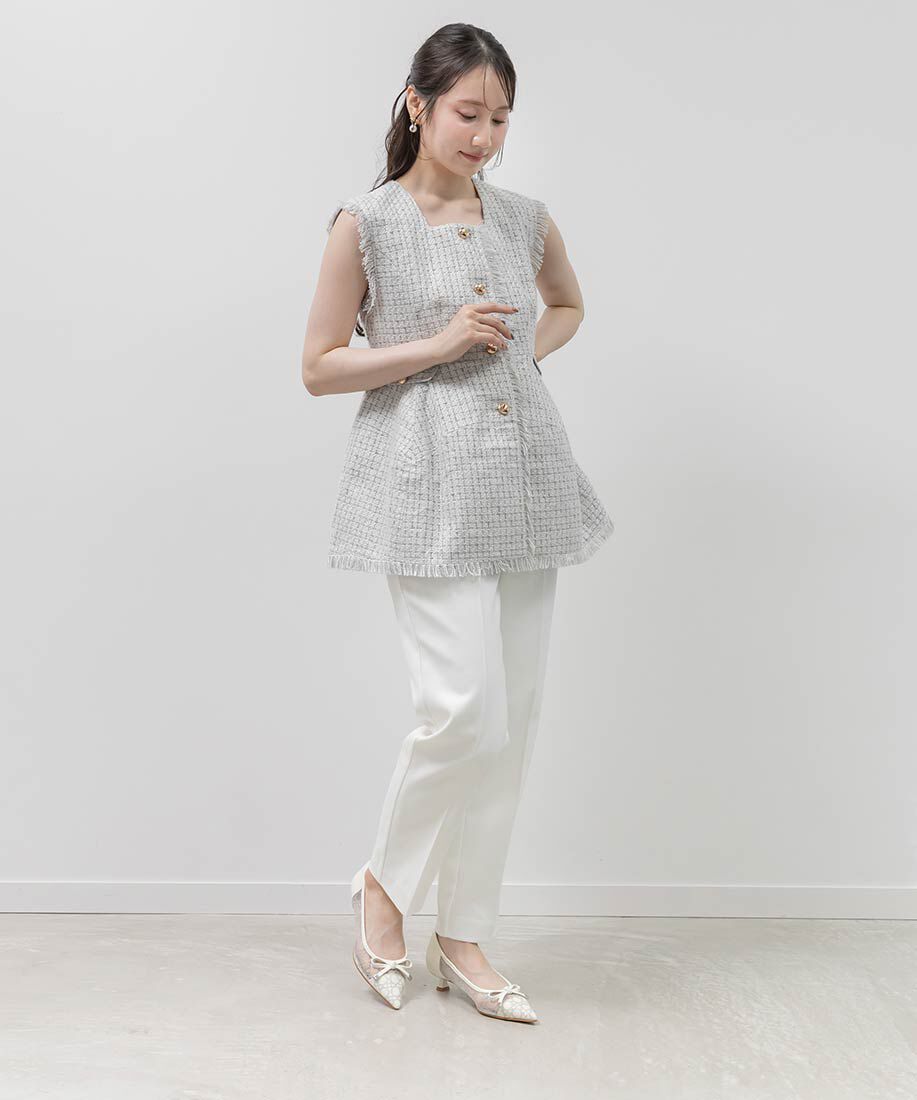  「グリッターラインチュールパンプス」|パンプス|