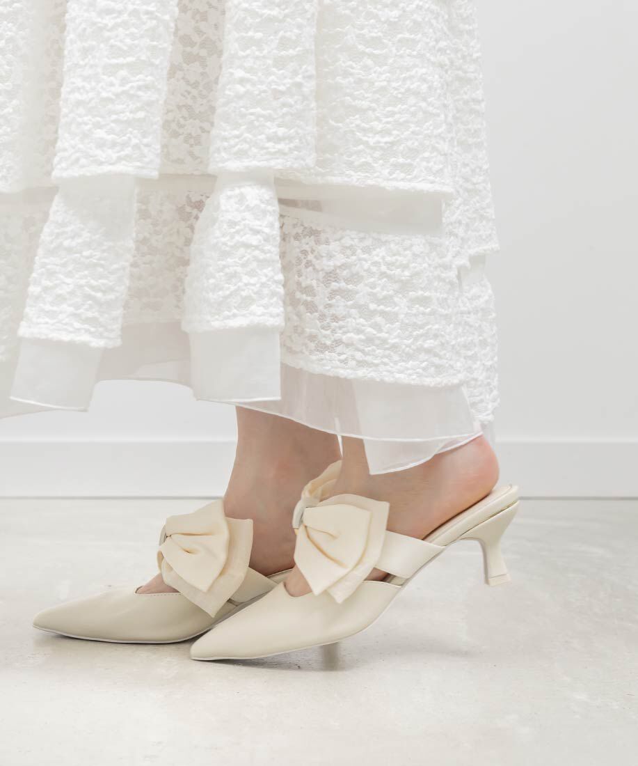  「ビッグリボンミュールパンプス」|パンプス|