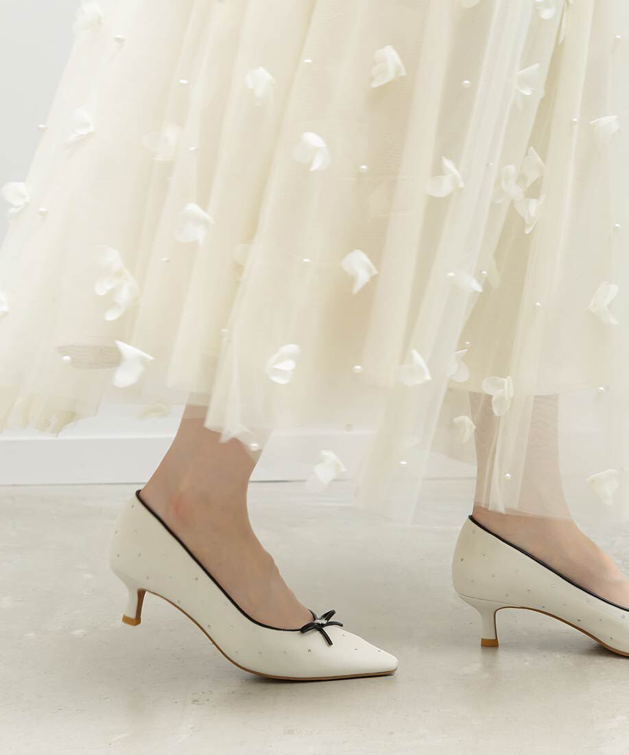  「モノグラムパーツリボンパンプス」|パンプス|