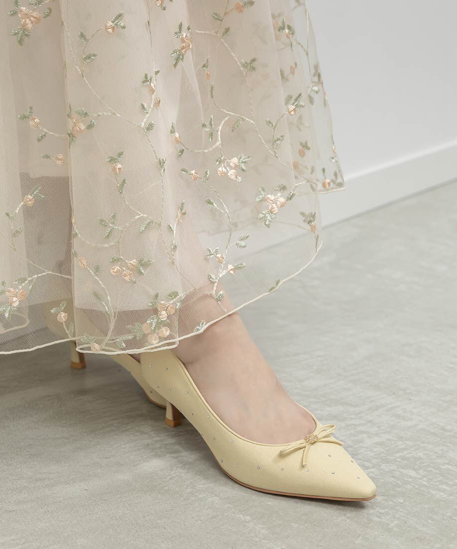  「モノグラムパーツリボンパンプス」|パンプス|