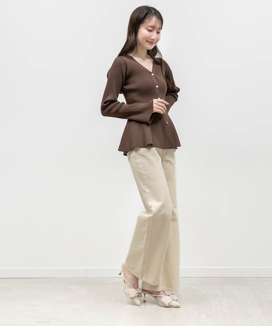  「シアーリボンミュールパンプス」|パンプス|