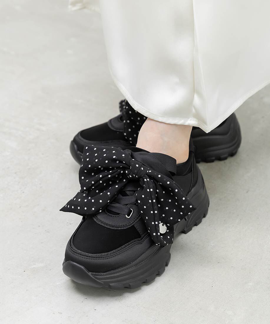  「2WAY スカーフリボンボリュームスニーカー」|スニーカー|