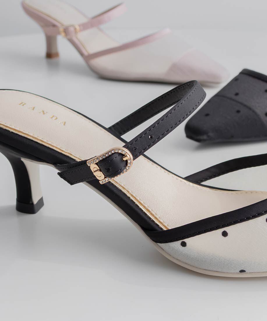  「ビジューバックルシアーミュールパンプス」|パンプス|