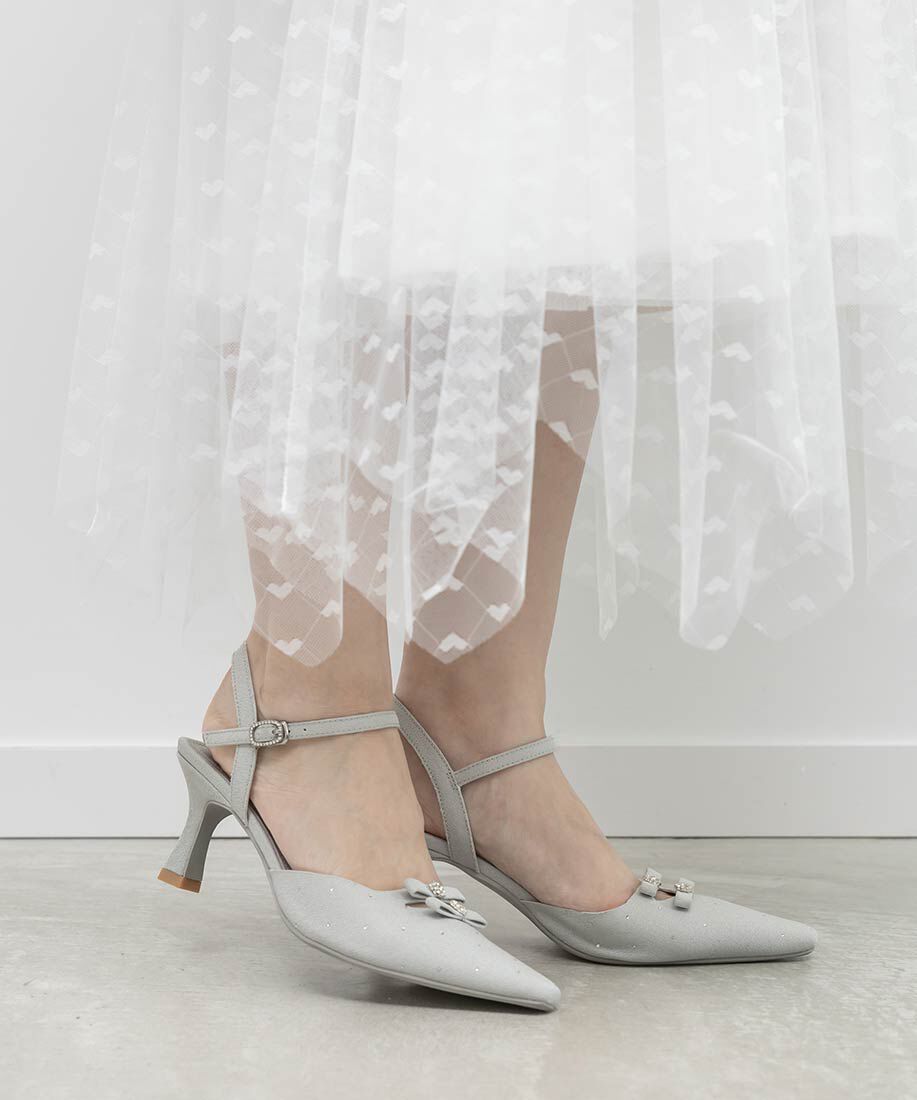  「ミニリボンアンクルストラップパンプス」|パンプス|