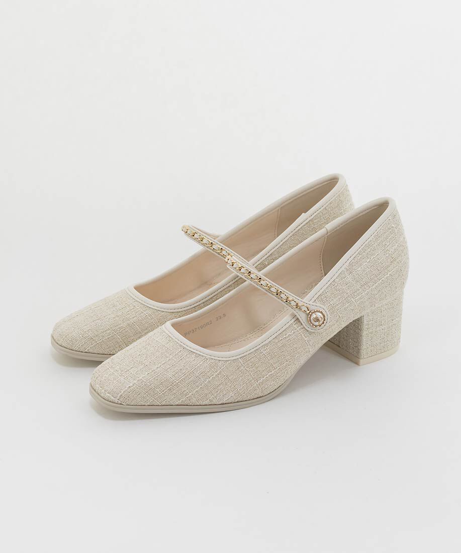  「チェーンストラップメリージェーンパンプス」|パンプス|