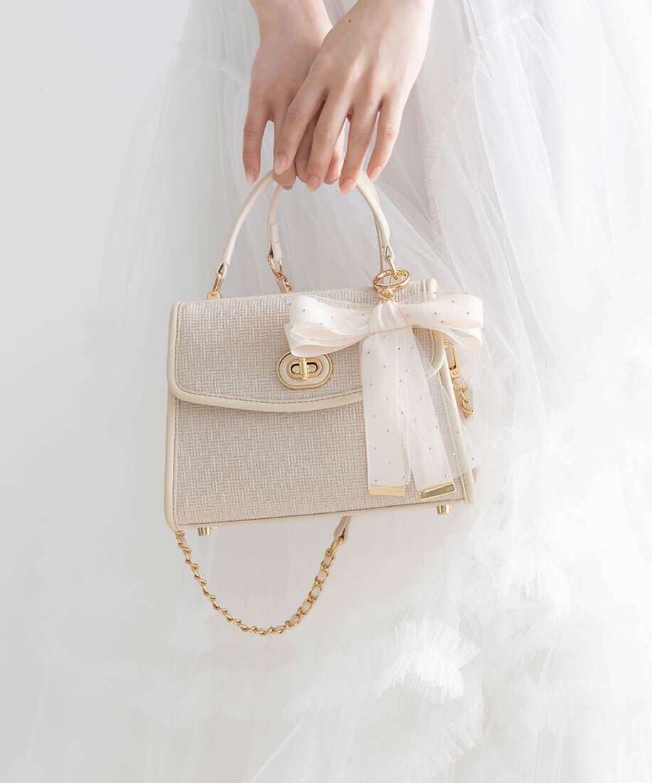  「2WAY リボンチャームハンドバッグ」|ハンドバッグ|