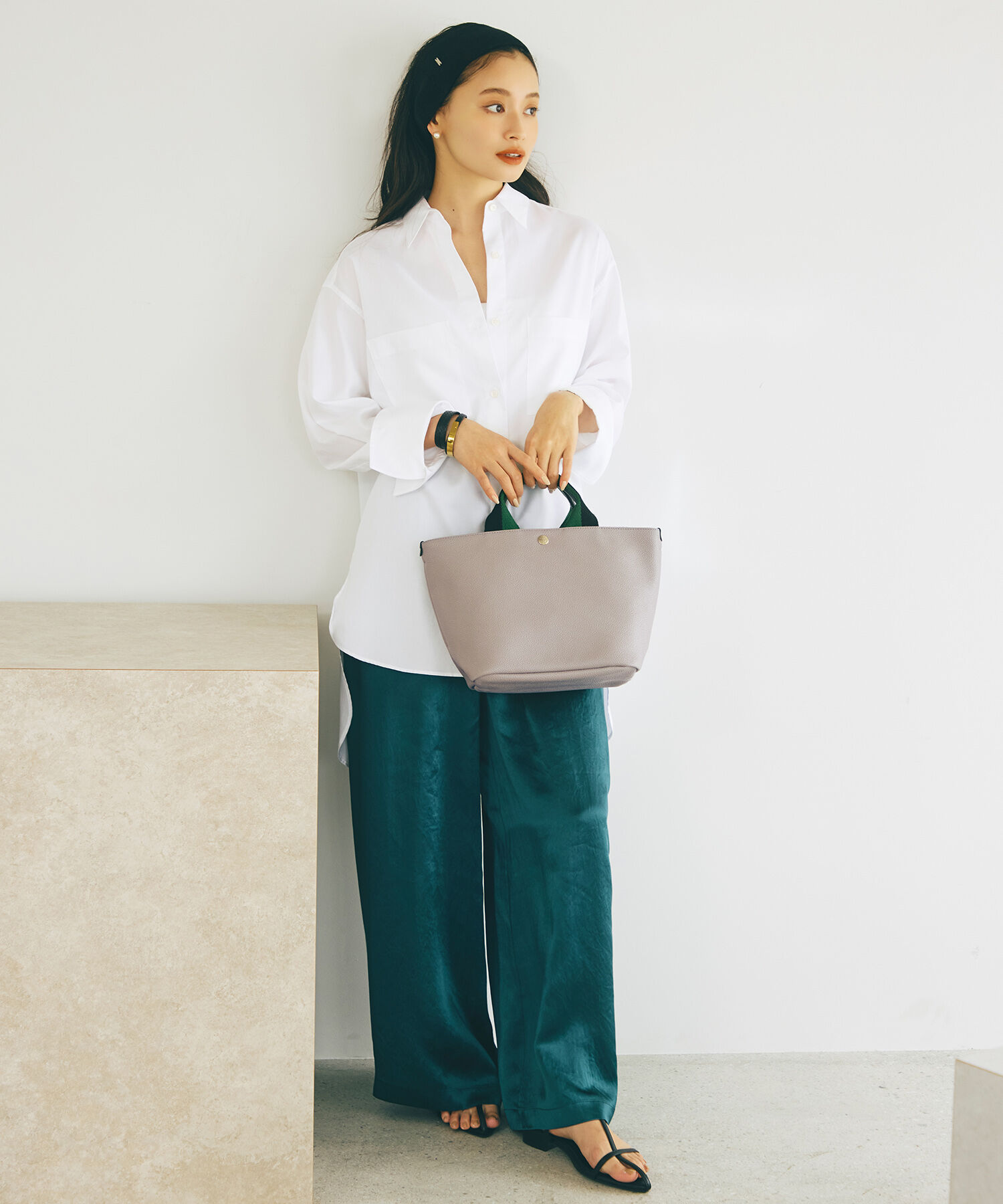 TOPKAPI BREATH「【Breath TOPKAPI】SCOTCH GRAIN スコッチグレイン プレーン バイカラーハンドル ミニ トートバッグ」|トートバッグ|