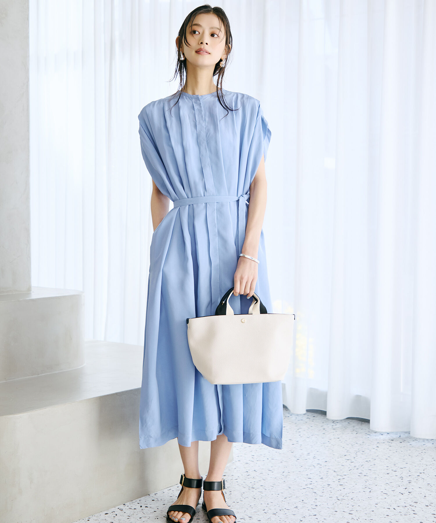 TOPKAPI BREATH「【Breath TOPKAPI】SCOTCH GRAIN スコッチグレイン プレーン バイカラーハンドル ミニ トートバッグ」|トートバッグ|