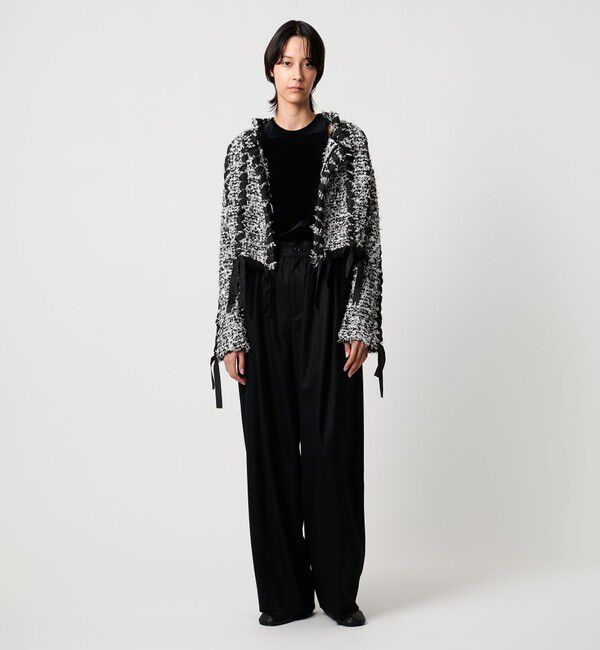 AEWEN MATOPH「＜AEWEN MATOPH＞ツイードライクニットジャケット」|ノーカラージャケット|