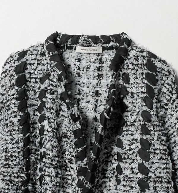 AEWEN MATOPH「＜AEWEN MATOPH＞ツイードライクニットジャケット」|ノーカラージャケット|