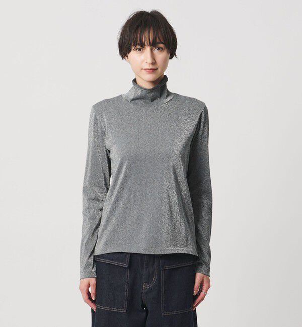 UNITED ARROWS「ラメ テンジク タートルネック カットソー ‐ウォッシャブル‐」|Tシャツ・カットソー|