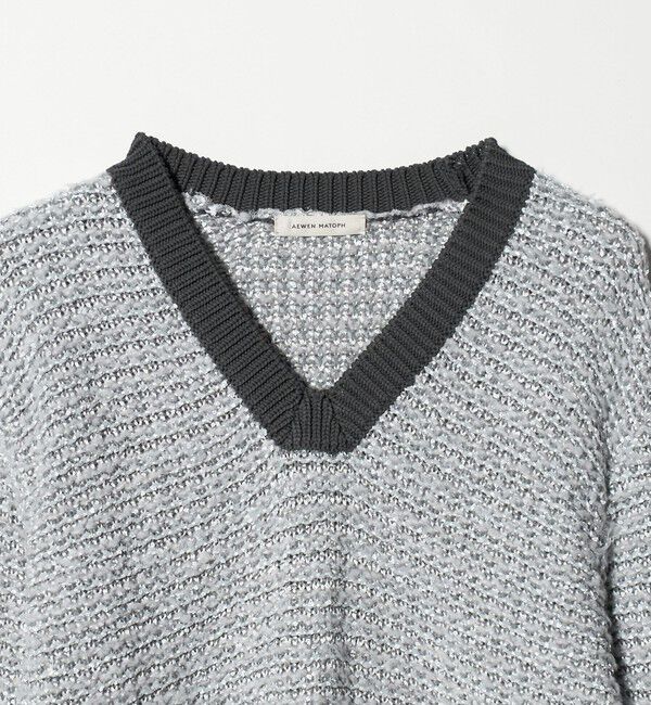 AEWEN MATOPH「＜AEWEN MATOPH＞ハートスパンコール シャーリングVネックニット」|ニット・セーター|