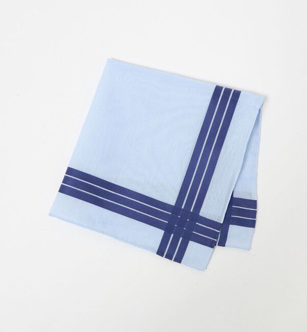UNITED ARROWS「＜SIMONNOT GODARD＞ADELIE 2カラー /ポケットチーフ」|ハンカチ|LT.BLUE