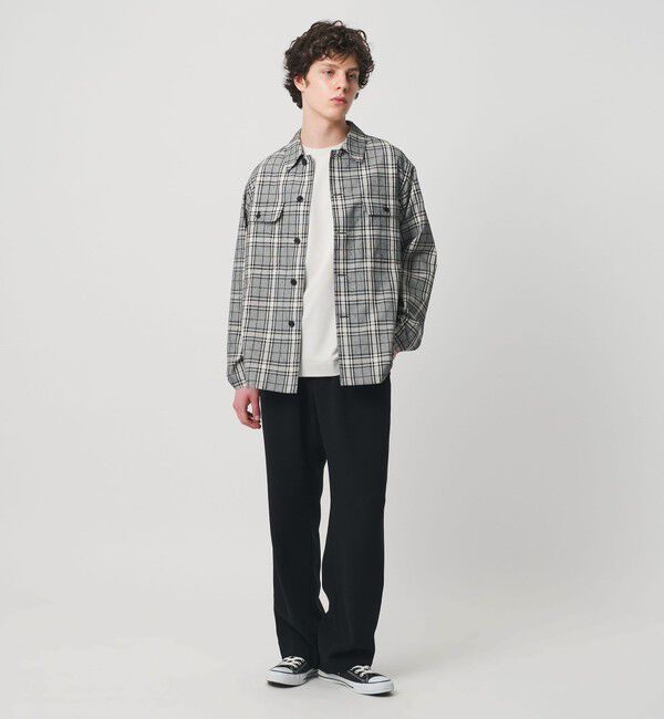 UNITED ARROWS「ネップクロス グレンチェック ユーティリティシャツ」|シャツ・ブラウス|