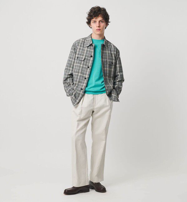 UNITED ARROWS「ネップクロス グレンチェック ユーティリティシャツ」|シャツ・ブラウス|
