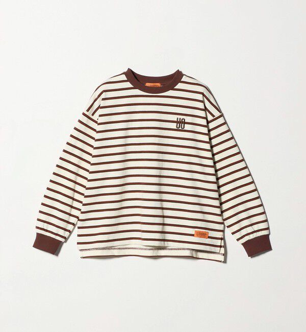 UNITED ARROWS green label relaxing「【別注】＜UNIVERSAL OVERALL＞ボーダー ロングスリーブ / キッズ  140cm-160cm」|Tシャツ・カットソー|OFF WHITE