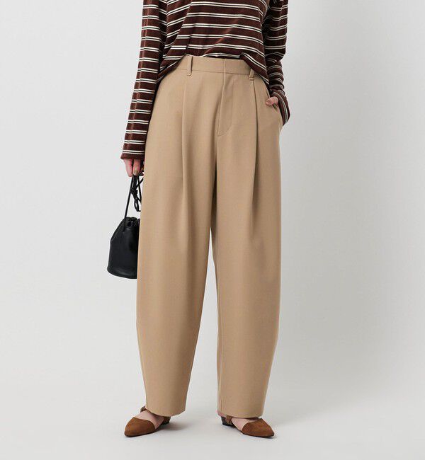 BEAUTY&YOUTH UNITED ARROWS「ポリエステルブレンド カーブパンツ」|スラックス|BEIGE