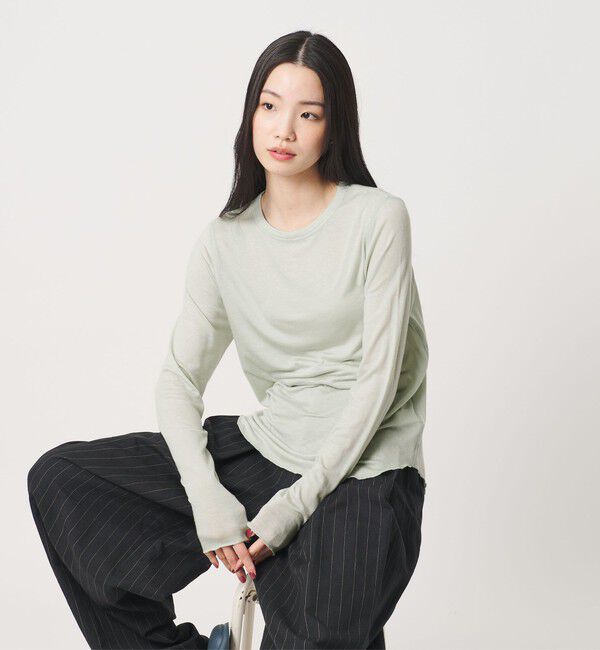 BEAUTY&YOUTH UNITED ARROWS「セルロースブレンド クルーネックカットソー」|Tシャツ・カットソー|LIME