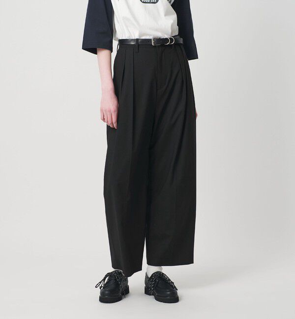 NICE WEATHER「＜NICE WEATHER＞トロ スラックス/WOMEN」|スラックス|BLACK