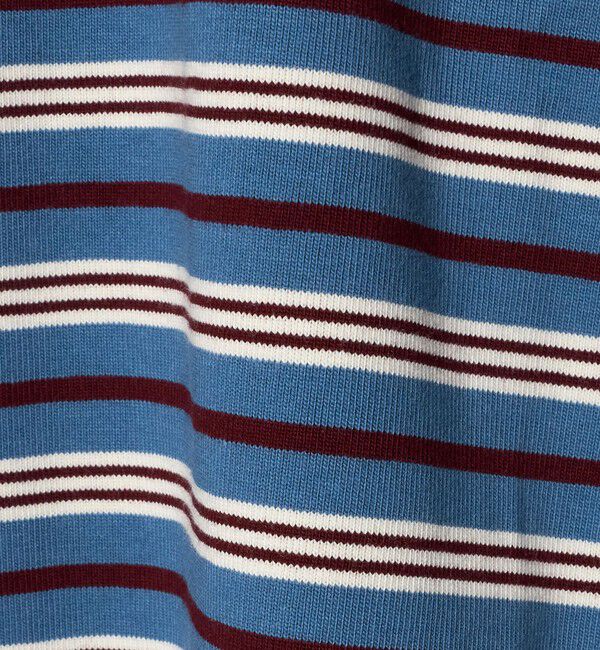 NICE WEATHER「＜NICE WEATHER＞ボーダー ロングスリーブ Tシャツ/COBALT」|Tシャツ・カットソー|