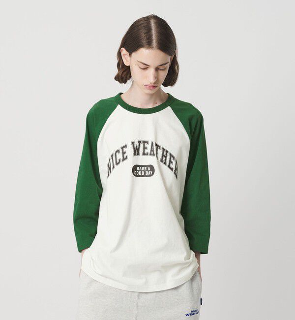 NICE WEATHER「＜NICE WEATHER＞ロゴ ラグランTシャツ」|Tシャツ・カットソー|