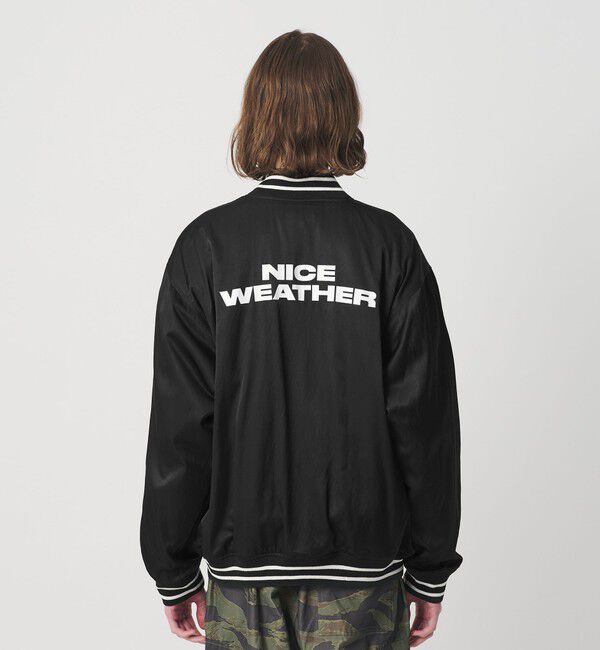NICE WEATHER「＜NICE WEATHER＞サテン ブルゾン」|ブルゾン・スタジャン|