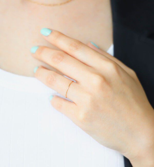 Demi-Luxe BEAMS 「les bon bon / K10 プレーン リング」|ネックレス|GOLD