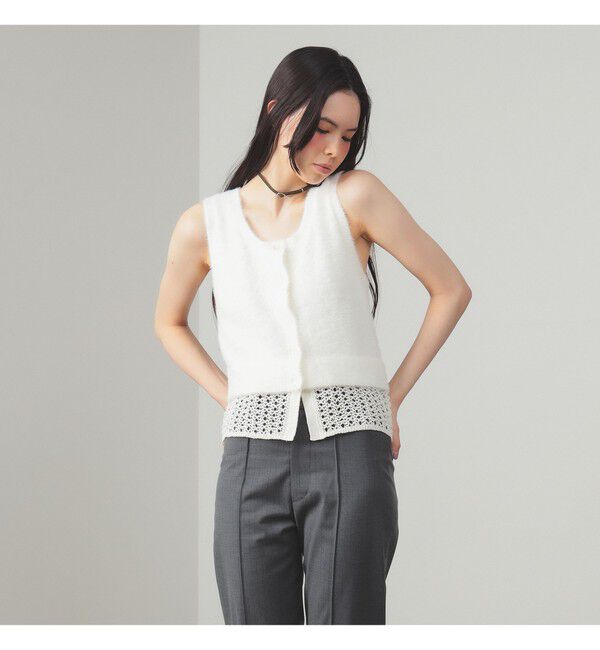 Ray BEAMS 「シャギー メッシュ ベスト」|ベスト・ジレ|