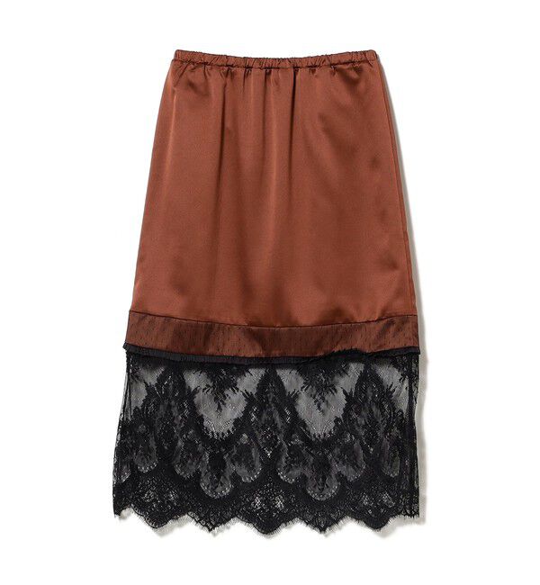 Ray BEAMS 「サテン レースキリカエ タイト スカート」|スカート|