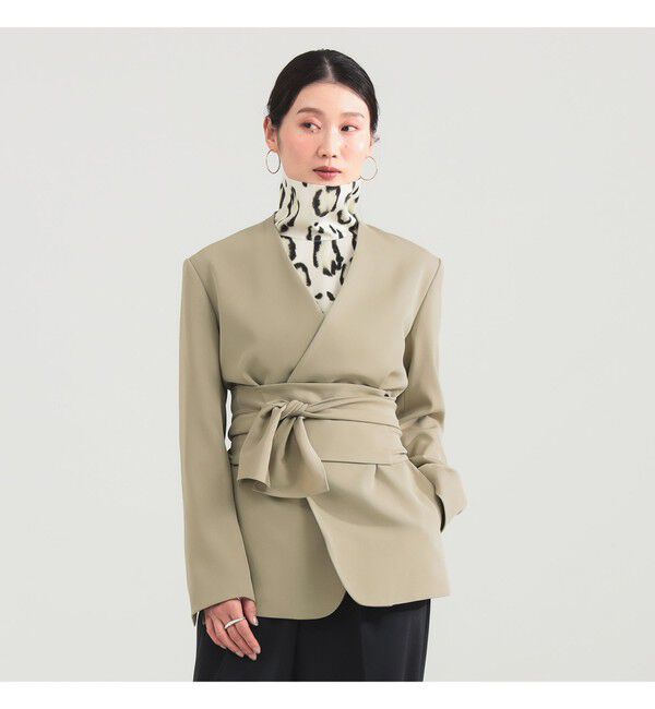 Demi-Luxe BEAMS 「ドライカルゼ ベルテッド ジャケット」|ダッフルコート|